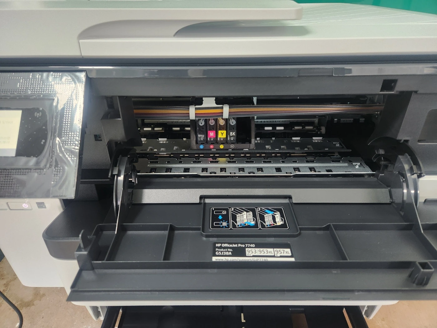 부천 HP7740 A3 출력 장비 내부