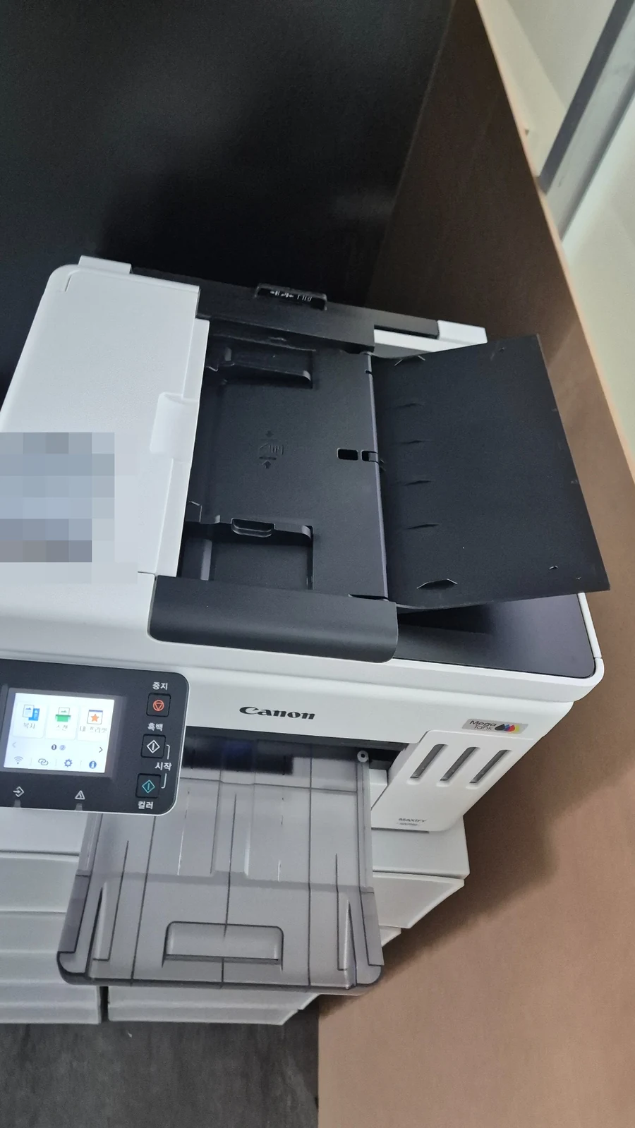 부산 GX7192 ADF와 조작부 근접 모습