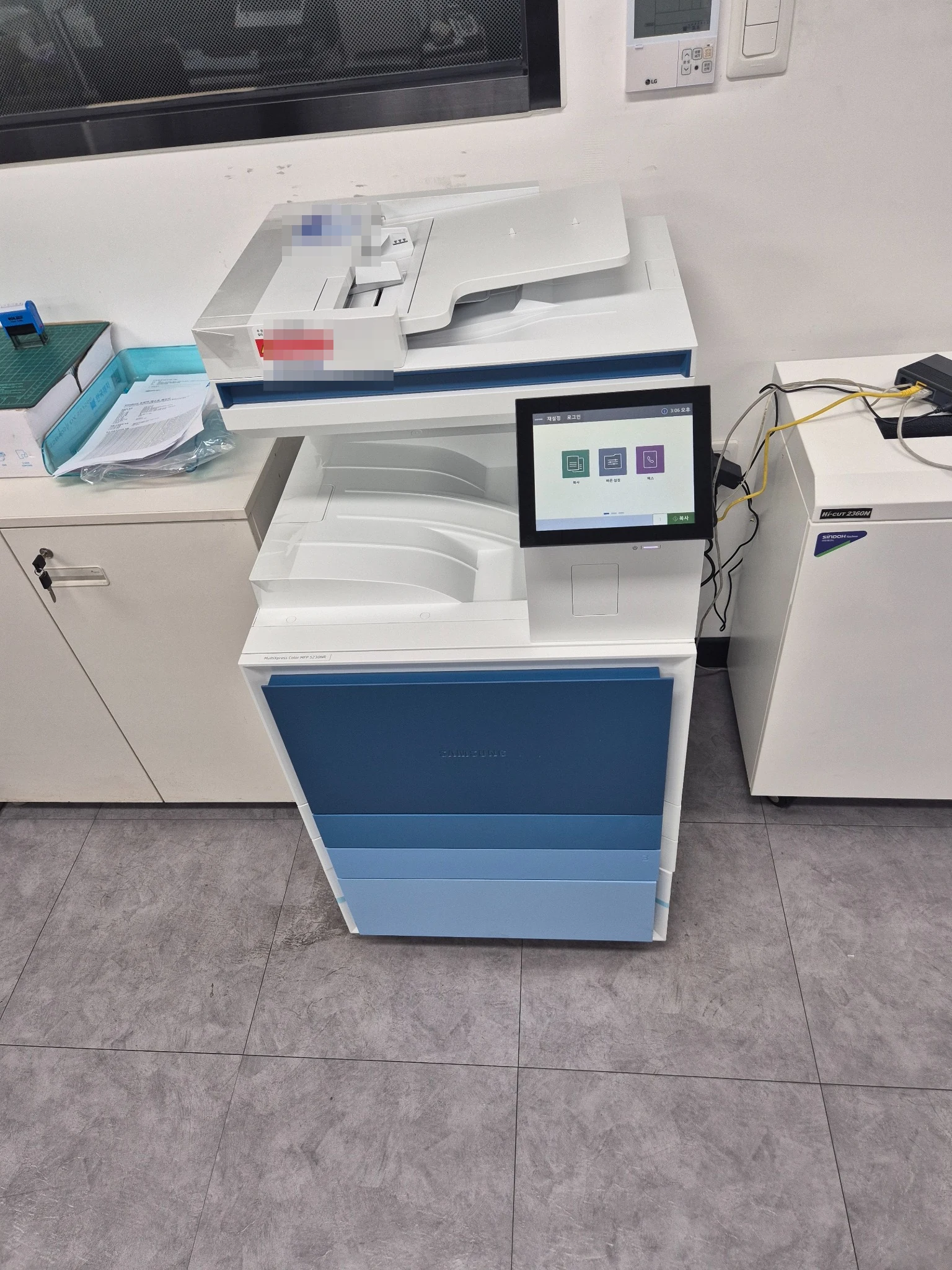 삼성 SL-X5230NR 터치패널과 ADF가 보이는 인천 설치현장