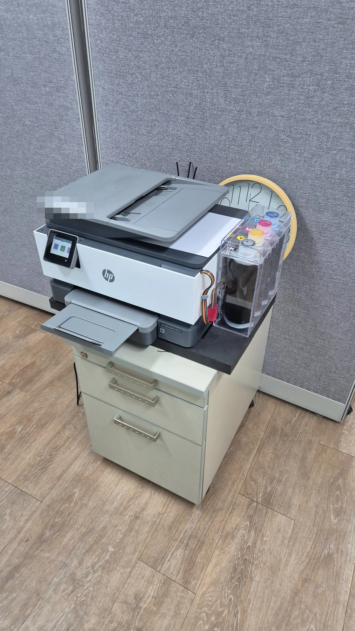 세종 HP9010 측면과 무한잉크 공급부
